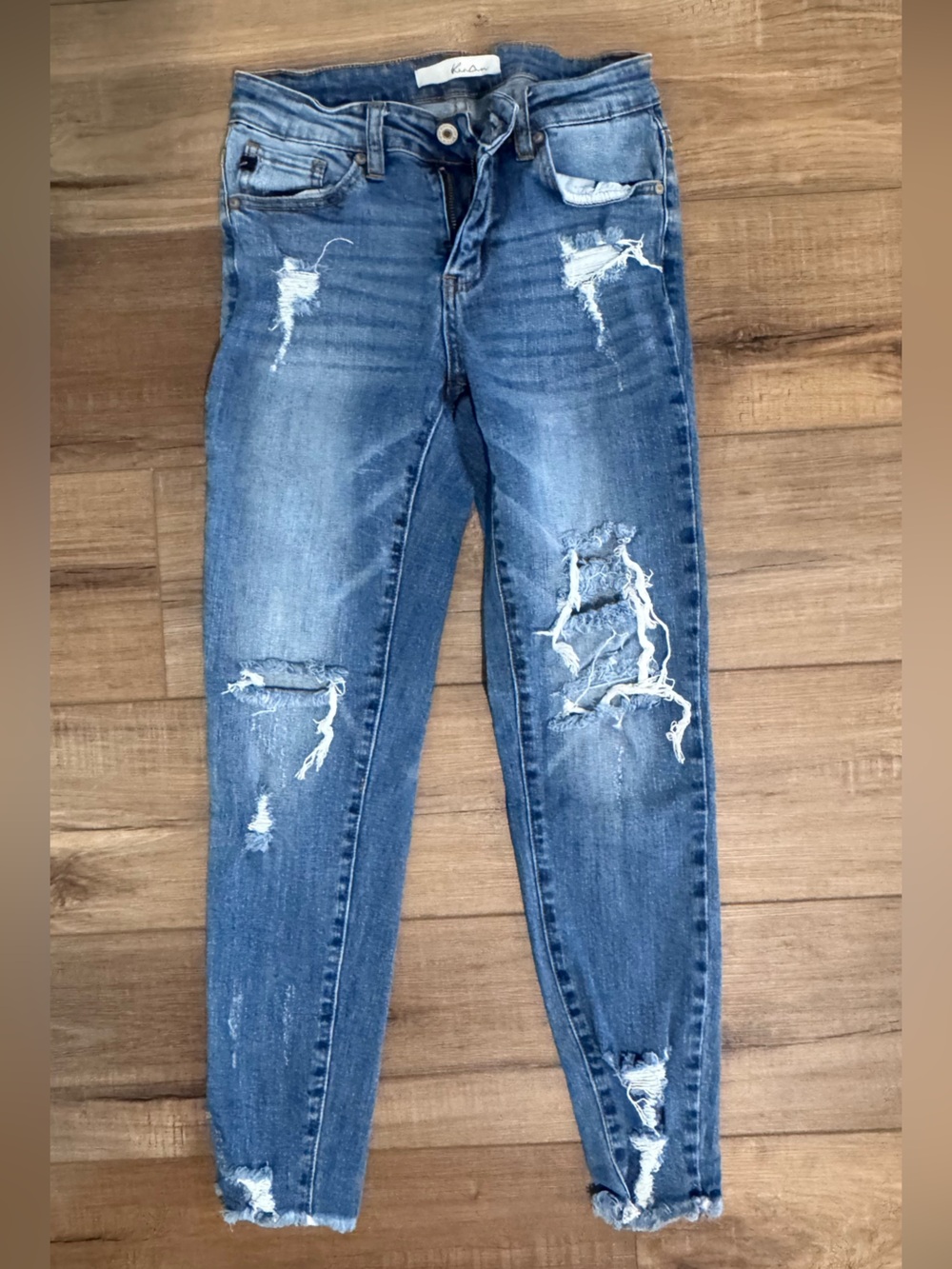 KanCan Medium Blue Distressed Skinny Jeans